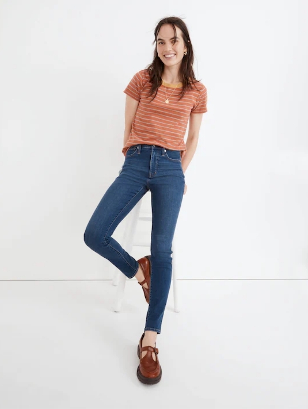 Madewell 10" High Rise Skinny Jeans Coronet Wash Size 25 NWT